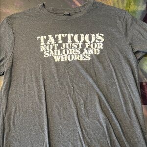 District Gray Graphic Tee with Bold Text